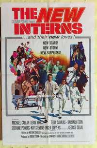 r596 NEW INTERNS one-sheet movie poster '64 Michael Callan, Dean Jones
