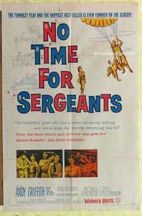 r613 NO TIME FOR SERGEANTS one-sheet movie poster '58 Andy Griffith