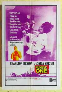 r622 NUMBER ONE one-sheet movie poster '69 football, Charlton Heston
