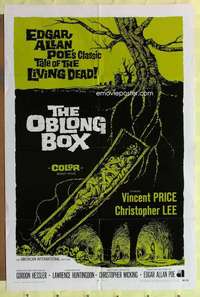 r625 OBLONG BOX int'l one-sheet movie poster '69 Vincent Price, Christopher Lee