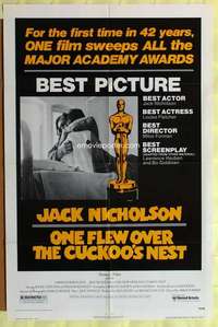 r648 ONE FLEW OVER THE CUCKOO'S NEST one-sheet movie poster '75 Nicholson