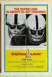 r667 PAPER LION style A one-sheet movie poster '68 football, Alan Alda