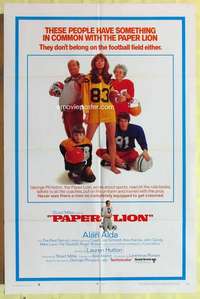 r668 PAPER LION style B one-sheet movie poster '68 football, Alan Alda