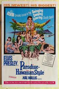 r670 PARADISE HAWAIIAN STYLE one-sheet movie poster '66 Elvis Presley
