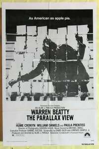 r671 PARALLAX VIEW one-sheet movie poster '74 Warren Beatty, cool image!