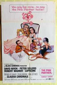 r678 PINK PANTHER one-sheet movie poster '64 Sellers, Niven, Rickard art!