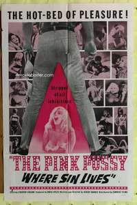 r679 PINK PUSSY one-sheet movie poster '63 S. American hot bed of pleasure!