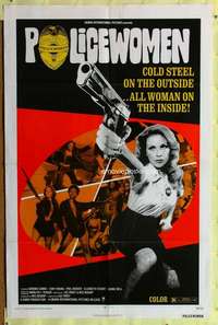 r691 POLICEWOMEN one-sheet movie poster '74 cold steel on the outside!
