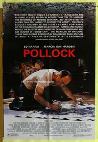 r692 POLLOCK one-sheet movie poster '00 Ed Harris as artist Jackson Pollock!