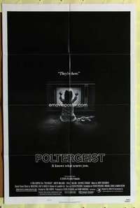 r693 POLTERGEIST style B one-sheet movie poster '82 Hooper, They're here!
