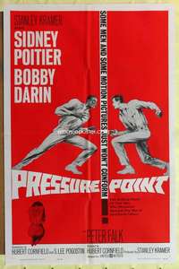r697 PRESSURE POINT one-sheet movie poster '62 Sidney Poitier, Bobby Darin