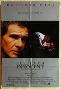 r698 PRESUMED INNOCENT one-sheet movie poster '90 Harrison Ford, Pakula