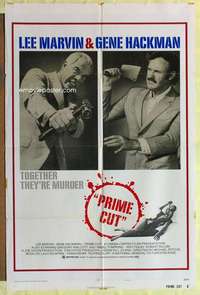 r703 PRIME CUT style B one-sheet movie poster '72 Lee Marvin, Gene Hackman