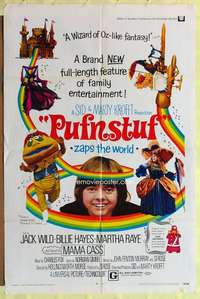 r718 PUFNSTUF one-sheet movie poster '70 Sid & Marty Krofft musical!