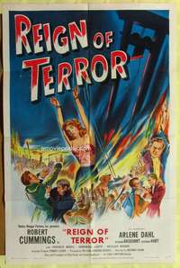 r738 REIGN OF TERROR one-sheet movie poster '49 Bob Cummings, Arlene Dahl