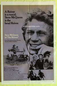 r739 REIVERS style B one-sheet movie poster '70 Steve McQueen is the head!