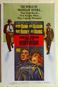 r743 REQUIEM FOR A HEAVYWEIGHT one-sheet movie poster '62 Quinn, boxing!
