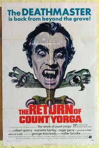 r746 RETURN OF COUNT YORGA one-sheet movie poster '71 AIP vampire image!