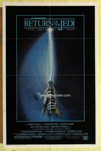 r748 RETURN OF THE JEDI one-sheet movie poster '83 George Lucas classic!