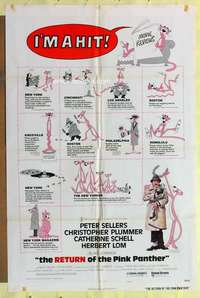 r756 RETURN OF THE PINK PANTHER style C one-sheet movie poster '75 Sellers