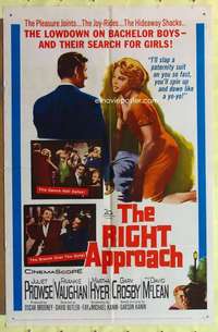 r770 RIGHT APPROACH one-sheet movie poster '61 Juliet Prowse, Vaughan