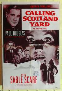 r786 SABLE SCARF one-sheet movie poster '56 Calling Scotland Yard!