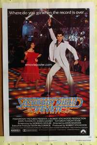 r789 SATURDAY NIGHT FEVER one-sheet movie poster '77 dancin John Travolta!
