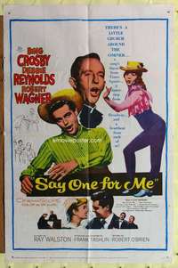 r791 SAY ONE FOR ME one-sheet movie poster '59 Bing Crosby, Debbie Reynolds