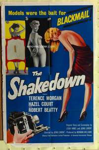 r820 SHAKEDOWN one-sheet movie poster '60 models were blackmail bait!