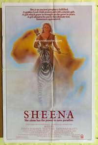 r822 SHEENA one-sheet movie poster '84 sexy Tanya Roberts in Africa!
