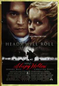 r829 SLEEPY HOLLOW DS advance one-sheet movie poster '99 Johnny Depp, Ricci