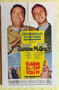 r832 SOLDIER IN THE RAIN one-sheet movie poster '64 Steve McQueen, Gleason