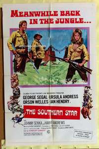 r834 SOUTHERN STAR style B one-sheet movie poster '69 Ursula Andress, Welles