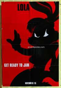r836 SPACE JAM DS teaser one-sheet movie poster '96 Lola, Looney Tunes!