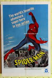 r839 SPIDER-MAN 7-BILL one-sheet movie poster '81 Marvel, Nicholas Hammond
