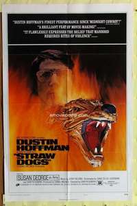 r848 STRAW DOGS style D one-sheet movie poster '72 Dustin Hoffman, Peckinpah