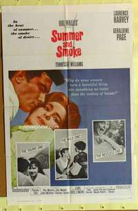 r852 SUMMER & SMOKE one-sheet movie poster '61 L. Harvey, Geraldine Page