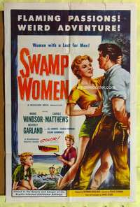 r859 SWAMP WOMEN one-sheet movie poster '55 Marie Windsor, Garland