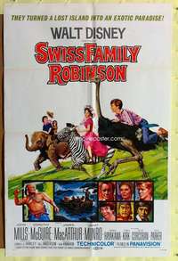 r861 SWISS FAMILY ROBINSON one-sheet movie poster R72 Disney classic!