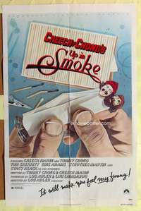 r901 UP IN SMOKE one-sheet movie poster '78 Cheech & Chong, revised!