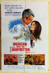 r910 WEEKEND WITH THE BABYSITTER one-sheet movie poster '70 forbidden sex!