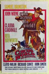 r202 CIRCUS WORLD one-sheet movie poster '65 John Wayne, Claudia Cardinale
