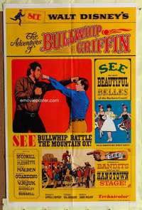 s014 ADVENTURES OF BULLWHIP GRIFFIN style A one-sheet movie poster '66 Disney