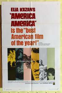 s031 AMERICA AMERICA one-sheet movie poster '64 Elia Kazan, immigrants!