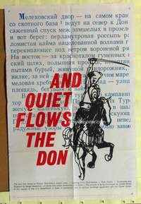 s034 AND QUIET FLOWS THE DON one-sheet movie poster '60 Russian war!