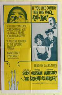 s035 AND SUDDENLY IT'S MURDER one-sheet movie poster '60 Silvana Mangano