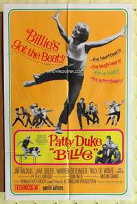 s062 BILLIE style A one-sheet movie poster '65 Patty Duke, Backus, Greer