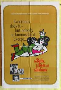 s070 BIRDS, THE BEES & THE ITALIANS one-sheet movie poster '65 Virna Lisi