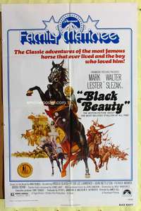 s074 BLACK BEAUTY one-sheet movie poster R74 Paramount Family Matinee!
