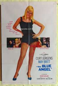 s085 BLUE ANGEL one-sheet movie poster '59 Curt Jurgens, May Britt